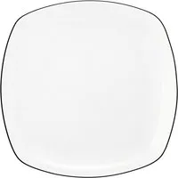 Seltmann Weiden Frühstücksteller Lido Black Line, (1 St), Teller eckig 20 cm
