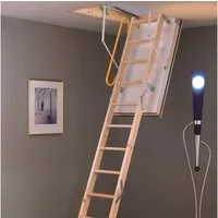 Treppen Intercon Bodentreppe Minka Polar Extrem, für Geschosshöhen bis 280,00 cm, Stufen offen, Luftdichtigkeit Klasse 4, zertifiziert nach DIN EN 12207
