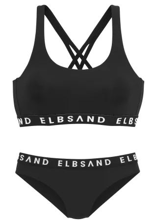 LASCANA - Elbsand LM Bustier-Bikini black - Gr. - 40A