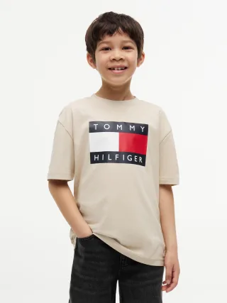 HERITAGE PRINTED FLAG T-SHIRT Classic Beige - Gr. - 14