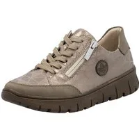 Rieker Plateausneaker Schnürschuh, Halbschuh, Freizeitschuh in Bequemweite G (weit)
