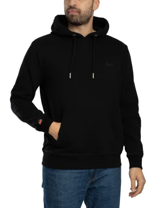 Superdry Kapuzenpullover Mit Essential-Logo, Schwarz