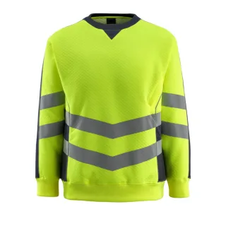 MASCOT Wigton Sweatshirt SAFE SUPREME Hi-vis Gelb / Schwarzblau XL - 50126-932-17010-XL