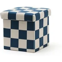 Kids Concept Sitzwürfel Kids Concept - Sitzwürfel mit Stauraum Karo blau - 30x31x30 cm (1 St)