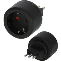Brennenstuhl Reisestecker Schutzkontakt (Italien) Reiseadapter Typ L (Italien) zu Typ F (Schuko)