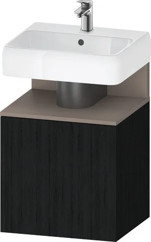 Duravit Qatego Waschtischunterbau wandhängend Eiche Schwarz Matt 490x420x645 mm - QA4077R43160000 QA4077R43160000