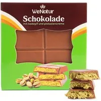WeNatur Schokolade Dubai Style Schokolade mit knusprigen Kadayif-Teigfäden Pistazie