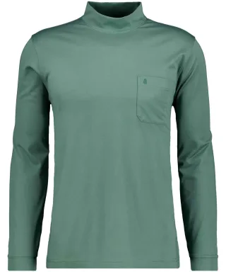 RAGMAN - Softknit-Shirt langarm mit Stehkragen grün - Gr. - L