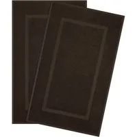 HAMMETEX Badematte Hotelmatte, Duschvorleger, Höhe 5 mm, rutschhemmend beschichtet, beidseitig nutzbar, Baumwolle, rechteckig, 2-teiliges Set, einfarbig, 100% Baumwolle