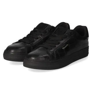 Tamaris Low Sneaker - Gr. 36 - Schwarz - Synthetik, Leder & Textil