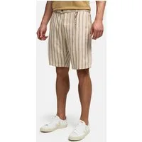 Indicode Chinoshorts Herren INMonnet Chino Shorts aus Lyocell-Mix mit Streifenmuster