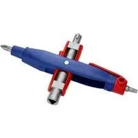 Stift-Schaltschrankschlüssel 00 11 07, Steckschlüssel blau/rot, Länge 145 mm