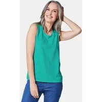 GOLDNER Shirttop Komfort-Top mit Doppel-Front Unifarbenes Modell mit klassischem Rundhalsausschnitt