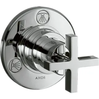 hansgrohe Fertigmontageset 39925000 UP-Ab- und Umstellventil, mit Kreuzgriff, chrom