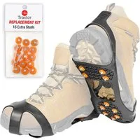 Traxtor Spikes Schuhspikes Anti-Rutsch - Schuhkrallen für Eis und Schnee (Schuhspikes), Steigeisen für Gleitschutz bei Glatteis inkl. 15 Spikes