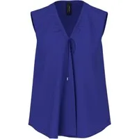 Marc Cain Tanktop AA.2 - F - Summer Flash blau,Casual,Polyester,Unifarben,V-Ausschnitt,Ärmellos,Regular Fit
