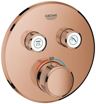 GROHE Thermostat Grohtherm SmartControl 29119 FMS rund 2 ASV warm sunset, 29119DA0 29119DA0