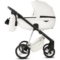 Knirpsenland Kombi-Kinderwagen Milano 2in1 Luxus 3D Wanne, Sportsitz, Wickeltasche, viel Zubehör, (Spar-Set), hohe Sicherheit durch One-Klick System der Kinderwagenaufsätze