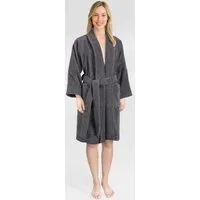 HAMMETEX Damenbademantel Ren, 100% Baumwolle, Langform, Baumwolle, Schalkragen, Gürtel, 380 g/m² Frottee Bademantel mit Taschen – Saugfähig & Weich
