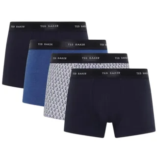 Ted Baker - Boxershorts für Herren (4er-Pack) (Marine/Bunt)