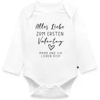 Spreadshirt Langarmbody Alles Liebe Zum Ersten Vatertag Geschenk für Papa Tages Baby Body Lang (1-tlg)