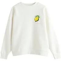 Next Sweater Rundhals-Sweatshirt mit Zitronen-Grafik (1-tlg)