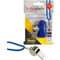 Idena Trillerpfeife Idena 40187 - Triller-Pfeife aus Metall, Signal-Pfeife mit blauem