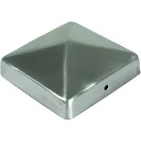 Tetzner & Jentzsch Pfostenkappe Edelstahl Pfostenkappe Pyramide 91x91mm Zaunkappe Zierkappe Pfahl Holz