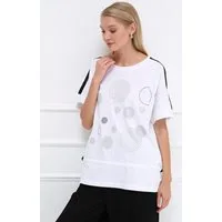 Passioni T-Shirt mit Strasssteinen