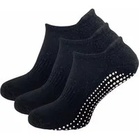GAWILO ABS-Socken für Damen - Stoppersocken auch für Yoga & Pilates - Antirutsch (3 Paar) Sicherer Halt auf glatten Böden: Rutschfest mit hohem Baumwollanteil