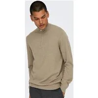 ONLY & SONS Troyer ONSLOUI REG 12 MEL HALF ZIP KNIT NOOS