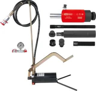 KS Tools Hydraulik-Einheit 22t, mit Hydraulik-Pumpe und Manometer, 15-tlg - 440.0580