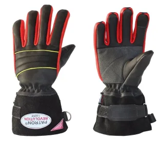 Brandhandschuh PATRON® REVOLUTION askö | kurze Stulpe | Schwarz/Rot | Rindnappaleder | Hipora Nässesperre | direkte Feuerbekämpfung | Innenangriff 6