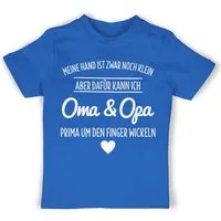 Shirtracer T-Shirt Oma und Opa um den Finger wickeln Großeltern Sprüche Baby