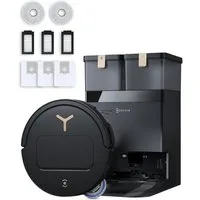 ECOVACS Saugroboter DEEBOT T50ProOmniGen3, 25000 Pa(Upgrade von T50 Pro Gen2/T50 Gen3), Reinigung des Mopps bei 75°C, Heißlufttrocknung, 81 mm, AIVI 3D 3.0, autom. Zugabe v. Reinigungslösung