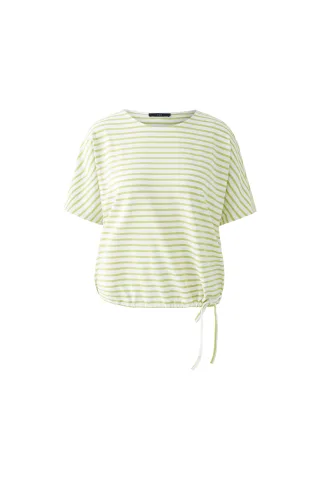 Oui - T-Shirt lt green white - Gr. - 42