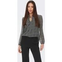 ONLY Chiffonbluse ONLDITSY L/S BLOUSE WVN Kunstfaser, regular fit