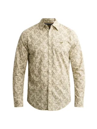 PME Legend - Langarmhemd mit Muster beige - Gr. - M