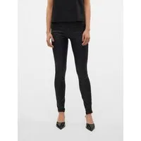 Vero Moda Skinny-fit-Jeans VMFLASH MR SKINNY COATED PANTS NOOS mit beschichteter Lederimitat Optik, skinny fit