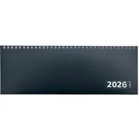 ADINA Tischkalender 2026 ADINA Großer Tischquerkalender XXL 42x13cm schwarz
