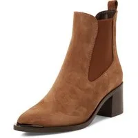 Tamaris Chelseaboots Businessschuh, Stiefelette mit elegantem Blockabsatz, schmale Form