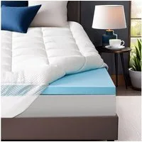 Elemuse, Topper Gel Schaum H3/H4 Topper mit Waschbar Bambusfaser Bezug, 7cm hoch, Stützschaum Komfortschaum, Druckverteilung, Atmungsaktiv