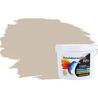 RyFo Colors Wand- und Deckenfarbe Manufakturweiß Brauntöne, 1× streichen, 1 L reicht für ca. 8 m², Deckkraft-/Nassabriebklasse 1, matt, atmungsaktiv, für Innenräume