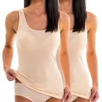 HERMKO Achseltop 17310 (Pack, 2er) Baumwolle/Modal, Tank Top, Achselhemd, angenehm weich