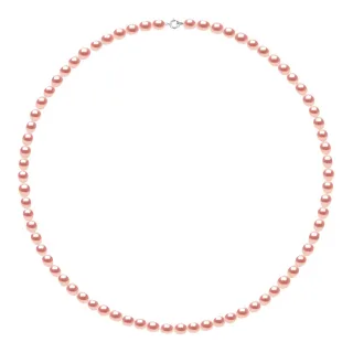 DIADEMA - Halskette - Echte Süßwasserperlen - Weiß - Rosa - Weißgold