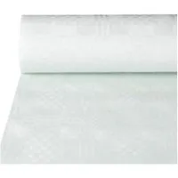 PAPSTAR Tischdecke Papiertischtuch Damastprägung 50m x 1m Weiss 1 Rolle (Rolle 1-tlg, Papiertischdecke), Tischdecke Einmaltischdecke Papiertischtuch Papiertischdecke