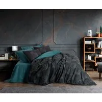 L'Essentiel Maison Bettwäsche Set Relax Petrol Blau, Ranforce, 2 teilig, 100% Baumwolle Ranforce – weich, atmungsaktiv & hautfreundlich