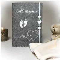 Lezzanna Mutterpass-Hülle Mutterpasshülle, Schutzhülle für Mutterpass, Ultraschallbilder, Baby
