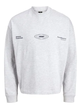 JACK&JONES - JCOSIGNAL SWEAT CREW NECK white melange - Gr. - M