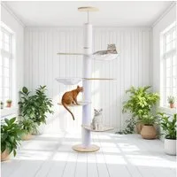 Liszton Kratzbaum Katzenbaum,5-stöckig, von Boden bis Decke, höhenverstellbar190–260 cm